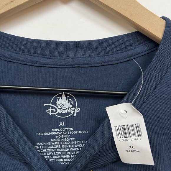 Disneyland Resort Mens Fantasia Sorcerer Mickey T Shirt Size XL Navy Blue - Picture 3 of 6